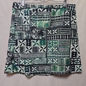Ripskirt Hawaii Adjustable Skirt Hawaiian Emerald Tapa Sz Large Pockets